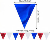 64FT Red White Blue Pennant Banner Garland Patriotic 4th of July Party Decorations