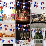 64FT Red White Blue Pennant Banner Garland Patriotic 4th of July Party Decorations