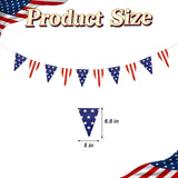 American Flag Triangle Bunting Garland: Patriotic USA Stars Stripes Banner Decorations