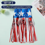 5 Pack Patriotic Foil Fringe Garland Red White Blue Star Banner 4th of July