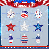 48PCS Patriotic Hanging Swirl Decorations Red White Blue 4th of July Party Supplies