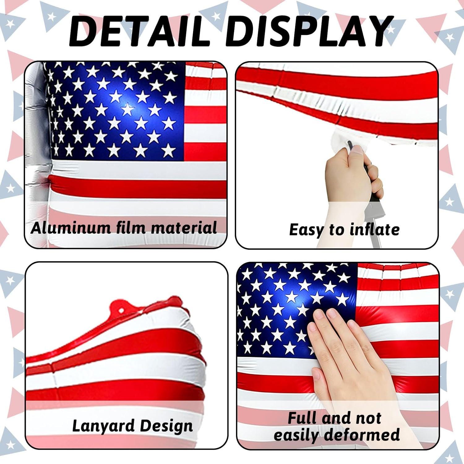 8PCS American Flag Balloons Patriotic USA Balloons 4th of July Independence Day Decorations
