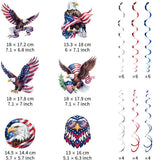 48PCS 4th of July Hanging Swirl Decorations Patriotic Ceiling Streamers Party Decor