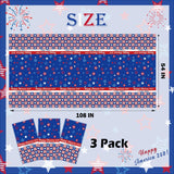 3 Pack America 250th Anniversary Tablecloths Patriotic 4th of July Party Table Covers