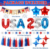 Patriotic Star Banner Garland Red White Blue 4th of July Party Decorations