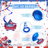 24PCS Patriotic Hanging Swirl Decorations USA Independence Day Ceiling Streamers Party Decor