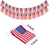 33FT American Flag Pennant Banner 30 USA Flags Patriotic Party Decorations