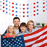 3 Pack Patriotic Star Garland Streamers 44FT Red White Blue 250th Anniversary Decorations