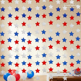 3 Pack Patriotic Star Garland Streamers 44FT Red White Blue 250th Anniversary Decorations