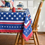 60x84 Inch American Flag Tablecloth Patriotic 4th of July Party Table Cover