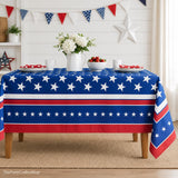 60x84 Inch American Flag Tablecloth Patriotic 4th of July Party Table Cover