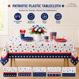 60x84 Inch Patriotic Stars Tablecloth American Flag Independence Day Party Table Cover