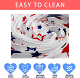60x84 Inch Patriotic Stars Tablecloth American Flag Independence Day Party Table Cover