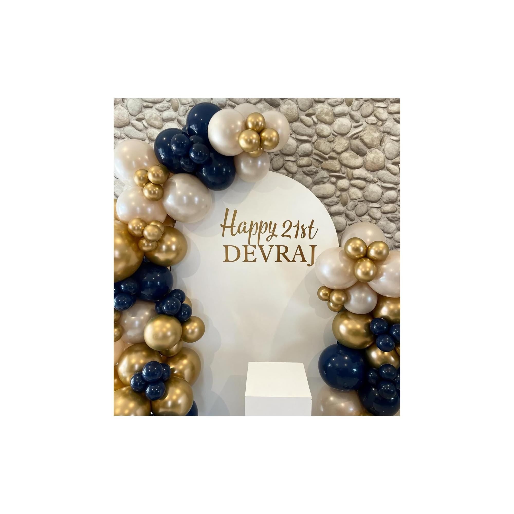 Eid Ul Adha Balloon Arch Kit | Royal Blue, Gold, White Party Garland Decor