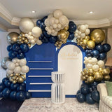 Eid Ul Adha Balloon Arch Kit | Royal Blue, Gold, White Party Garland Decor