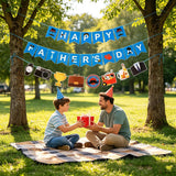 Happy Father's Day Banner Decoration Cardstock Party Supplies for Dad Grandpa Husband