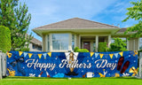 Happy Father's Day Blue Necktie Banner Large Yard Sign Party Decorations for Dad