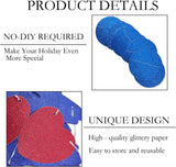 Happy Father's Day Blue Glitter Banner Preassembled Flag Bunting Garland Photo Backdrop Decor