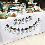 Blue Gold Father's Day Banner Garland – Party Decorations