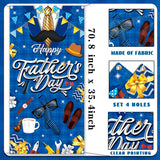 Happy Father's Day Large Blue Door Cover Banner Party Decorations for Dad Celebration