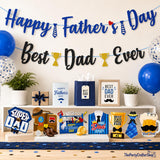 Best Dad Ever Glitter Banner Father's Day Party Decorations