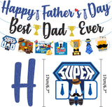 Best Dad Ever Glitter Banner Father's Day Party Decorations