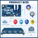 39PCS Father's Day Decorations Set Banner Backdrop Tablecloth Balloons Hanging Swirls Party Supplies