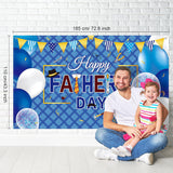 73x43 Inch Happy Father's Day Banner Backdrop Large Polyester Party Decorations for Indoor Outdoor