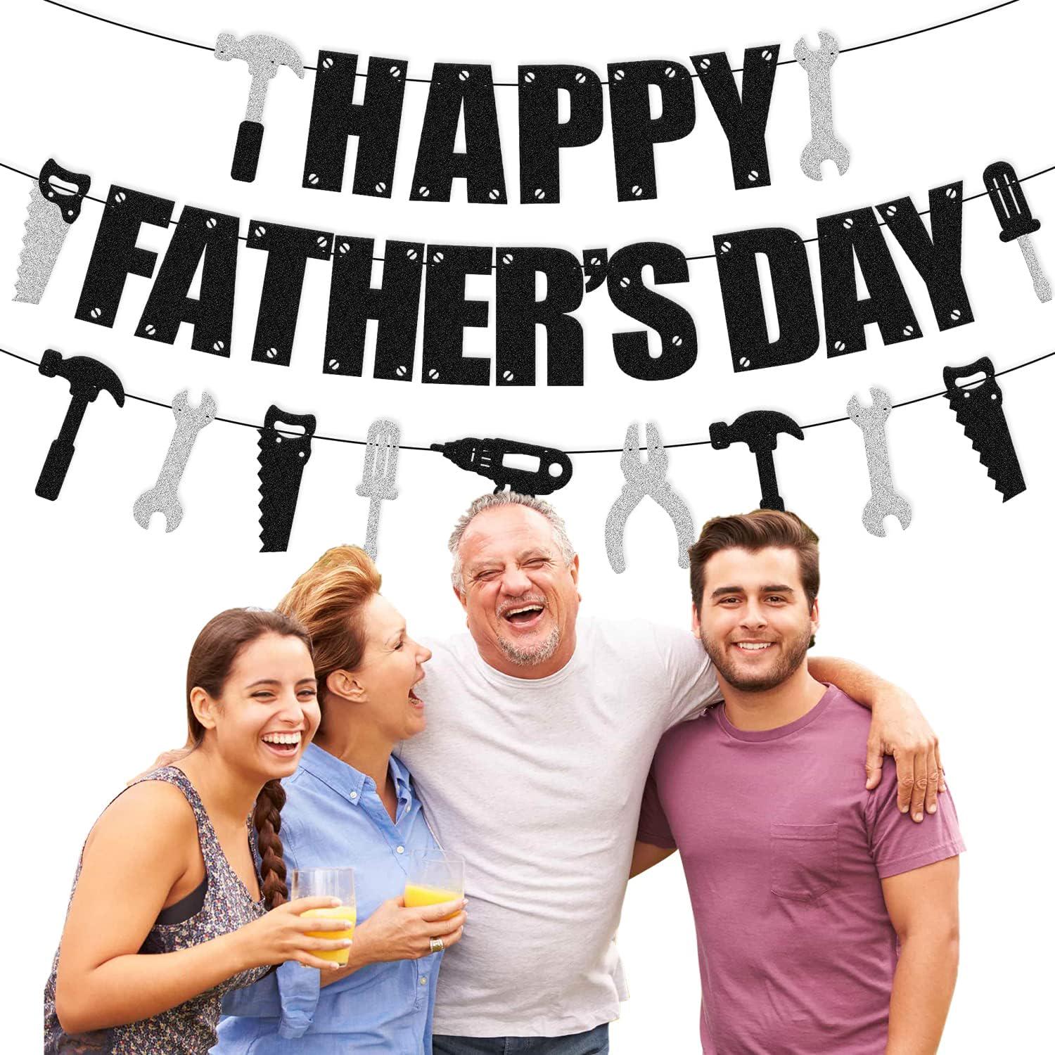 Happy Father's Day Banner: "We Love Dad" Garland, Tool Decorations