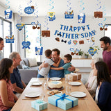 17PCS Father's Day Decorations Set Pre-Assembled Banner Hanging Decor for Home Office Party