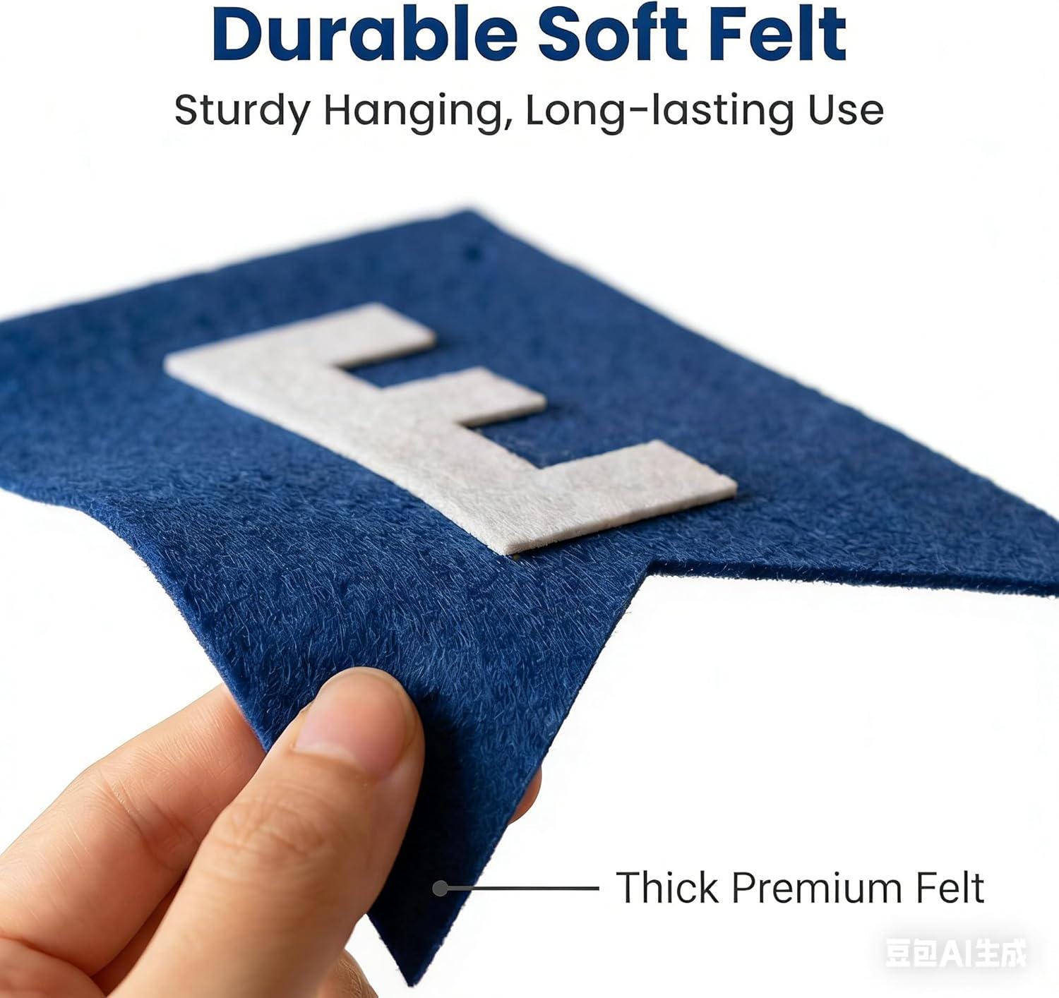 Happy Father's Day Felt Banner Pre-Strung Reusable Decorations for Home Office Party