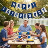 Happy Father's Day Felt Banner Pre-Strung Reusable Decorations for Home Office Party