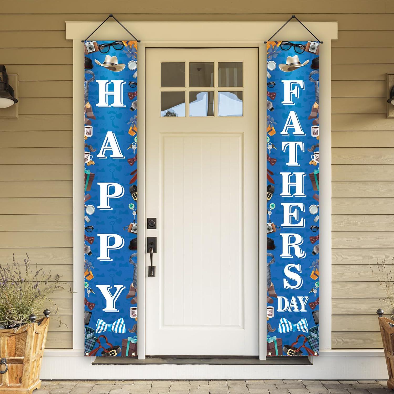 First Father's Day Porch Banner Super Dad Hanging Decorations Family Party Supplies