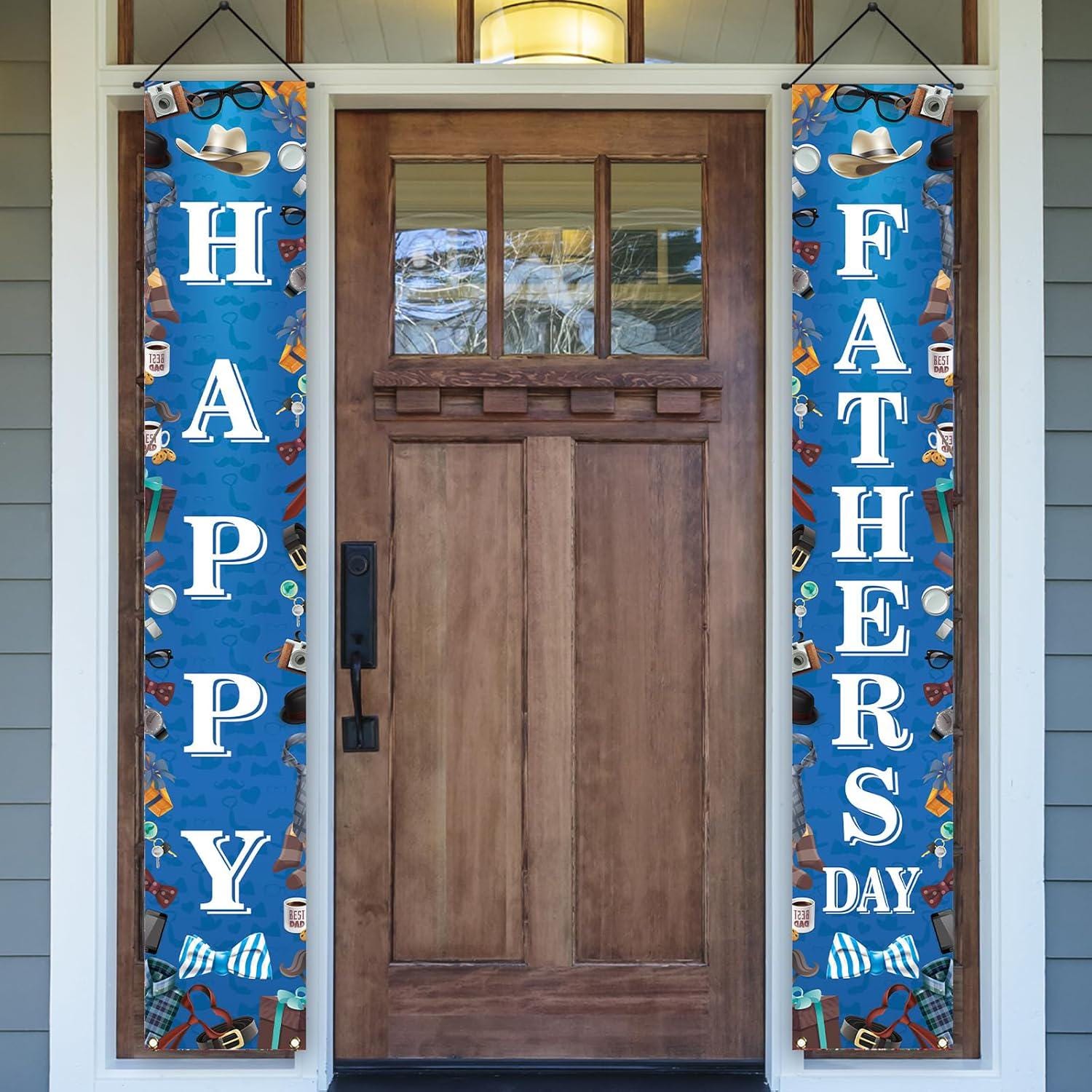 First Father's Day Porch Banner Super Dad Hanging Decorations Family Party Supplies