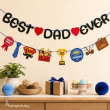 Dad Ever Banner, Happy Father's Day Garland Decorations, Party Supplies