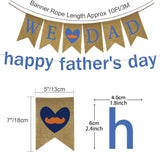 We Love Dad Burlap Father's Day Banner Flag Bunting Garland Party Decorations Photo Prop