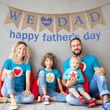 We Love Dad Burlap Father's Day Banner Flag Bunting Garland Party Decorations Photo Prop