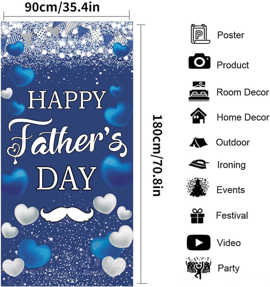 Happy Father's Day Door Cover Banner Dad Ever Backdrop Decoration