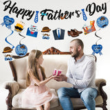 I Love You Dad – Father's Day Banner & Swirls Party Decorations