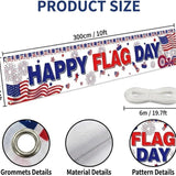 Happy Flag Day Banner | Patriotic Red White Blue Yard Sign