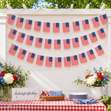 100 PCS American Flag Banner Set | USA Patriotic Decorations | Independence Day Party Bunting