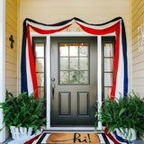 2 Pack American Flag Bunting Banner | Red White Blue Porch Decor (2 x 20 feet)