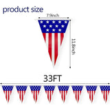 Patriotic Pennant Banner Flags | Red White Blue Bunting for 4th of July Party Decor