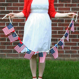 US American String Pennant Flags | 38 Flag Patriotic Banner | 4th of July Party Decorations