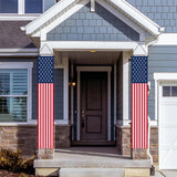 American Flag Porch Banner | Patriotic Stars Stripes Hanging Sign
