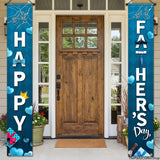 Happy Father's Day Porch Banner Sign 71x12 Inch Front Door Hanging Welcome Decorations