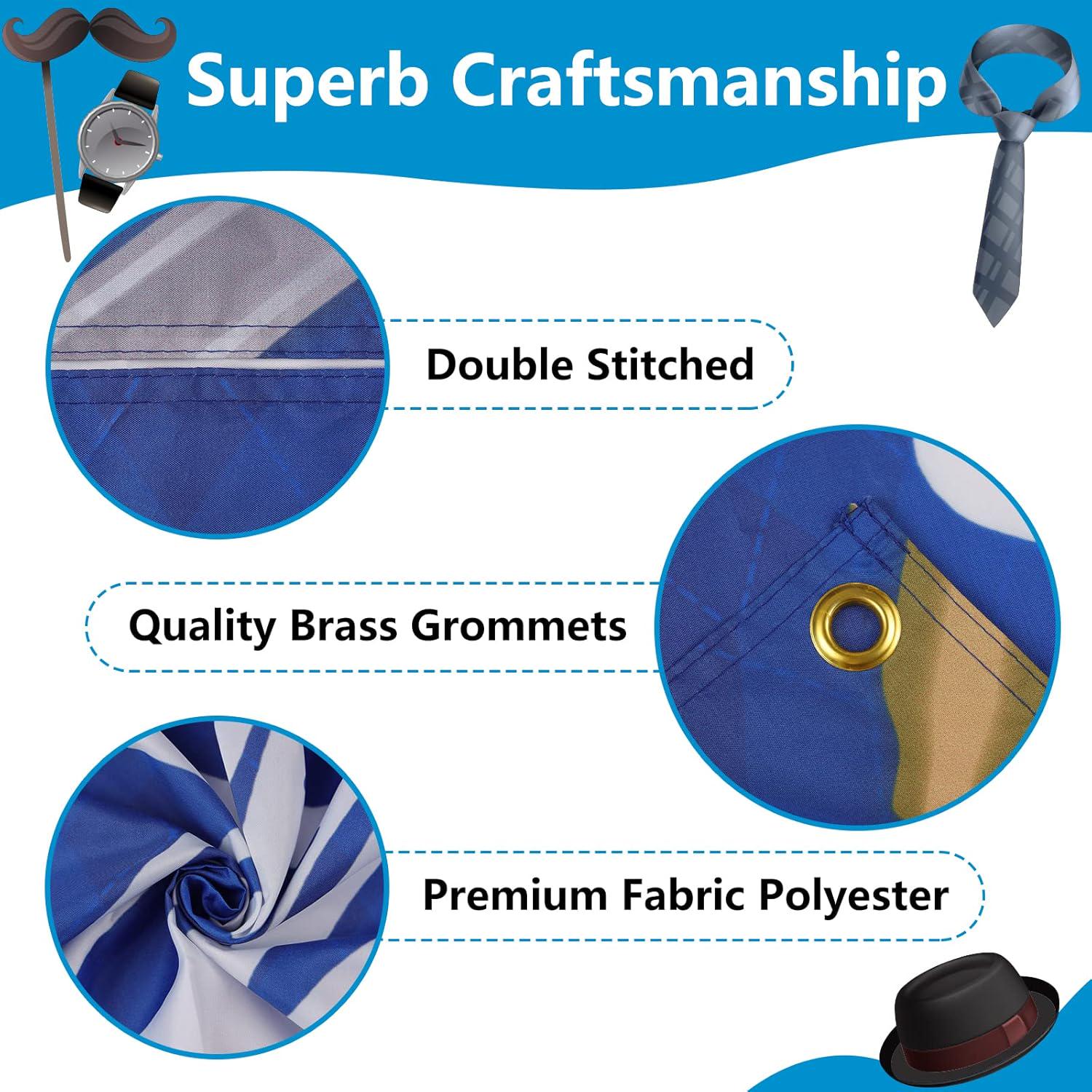 Happy Father's Day Banner: Dad Tools & Tie Party Backdrop (72x48 Inch)