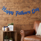 Happy Father's Day Blue Bunting Garland Banner – Photo Prop Party Decoration