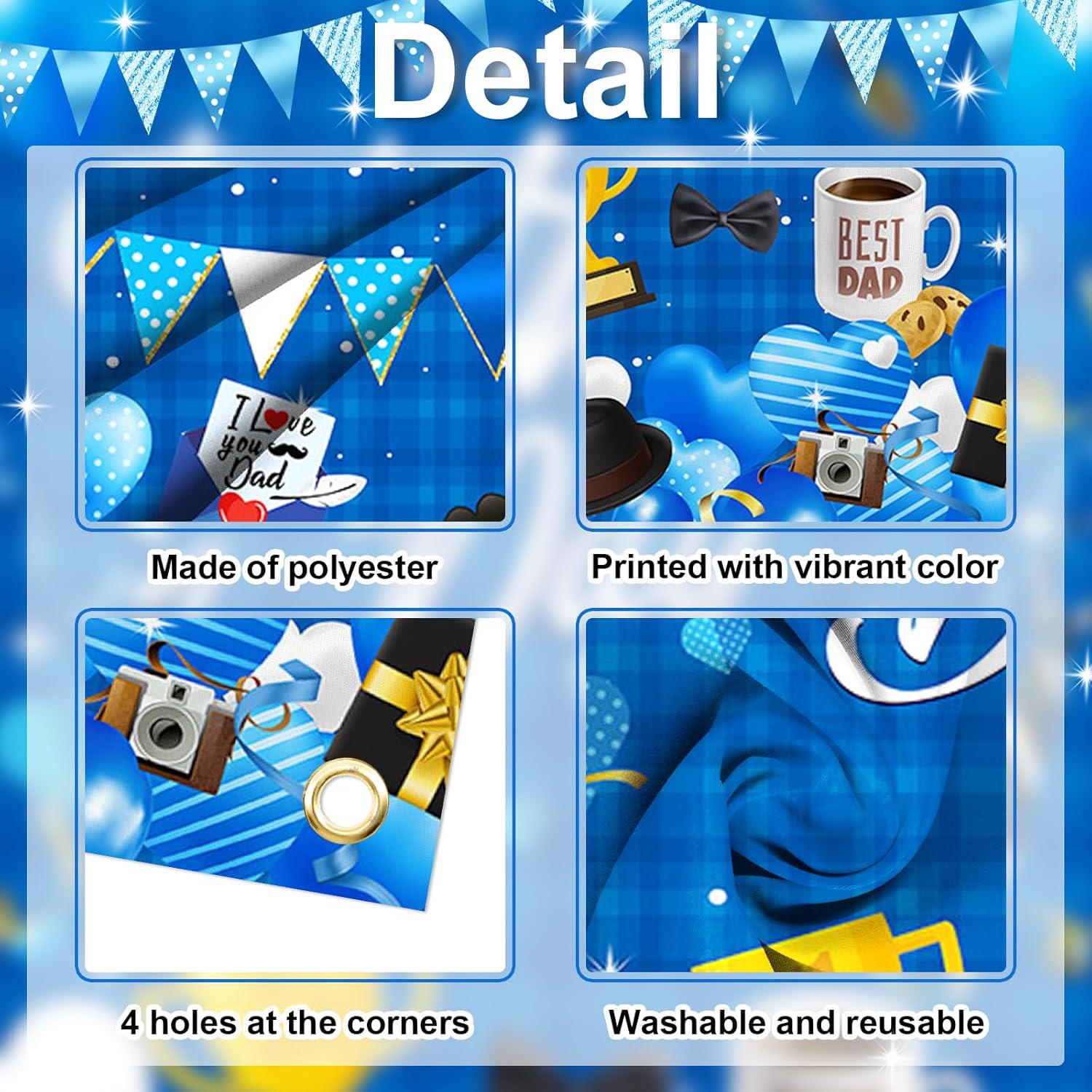 Happy Father's Day Door Cover Banner Indoor Outdoor Party Decorations for Dad Celebration