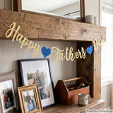 Happy Father's Day Glitter Gold Banner Garland Decorations for Dad Papa Party Supplies